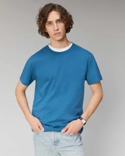 Outlet FROM FUTURE T-Shirt Col Rond Oversize Prussian Blue