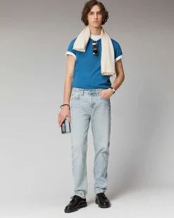 Outlet FROM FUTURE T-Shirt Col Rond Oversize Prussian Blue