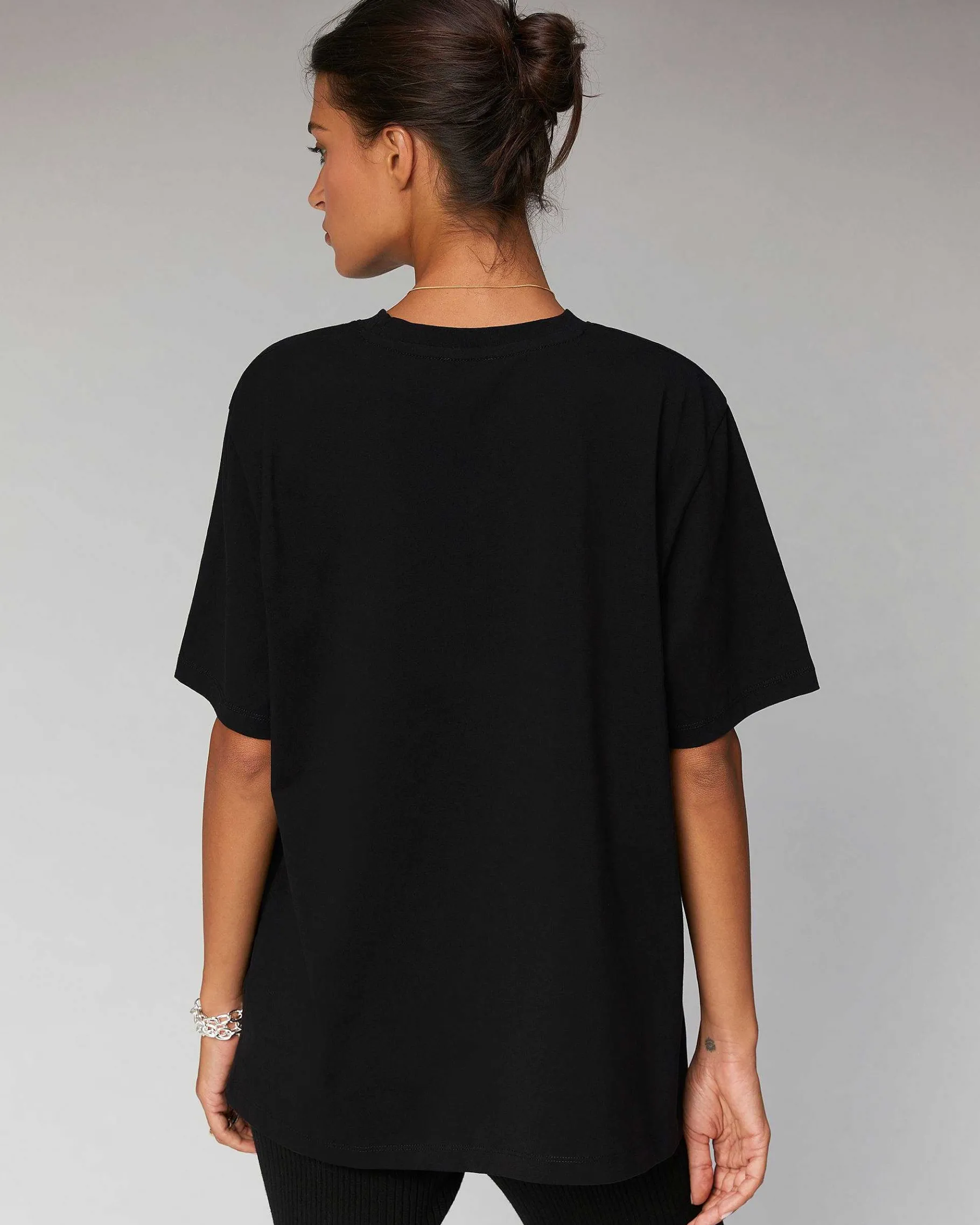 New FROM FUTURE T-Shirt Col Rond Papillon Noir