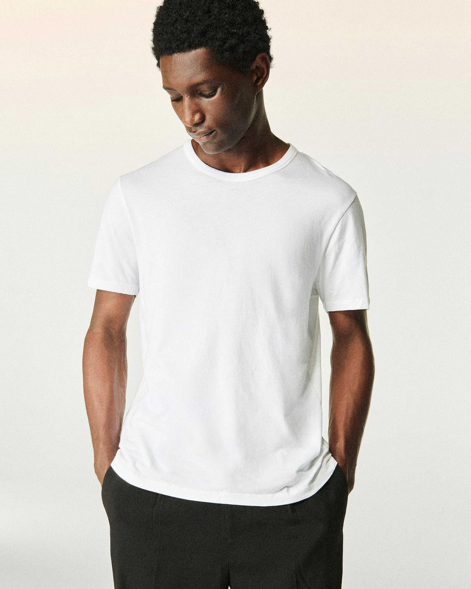 Discount FROM FUTURE T-Shirt Col Rond Uni Noir