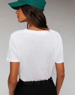 Outlet FROM FUTURE T-Shirt Col V Basique Summer Green