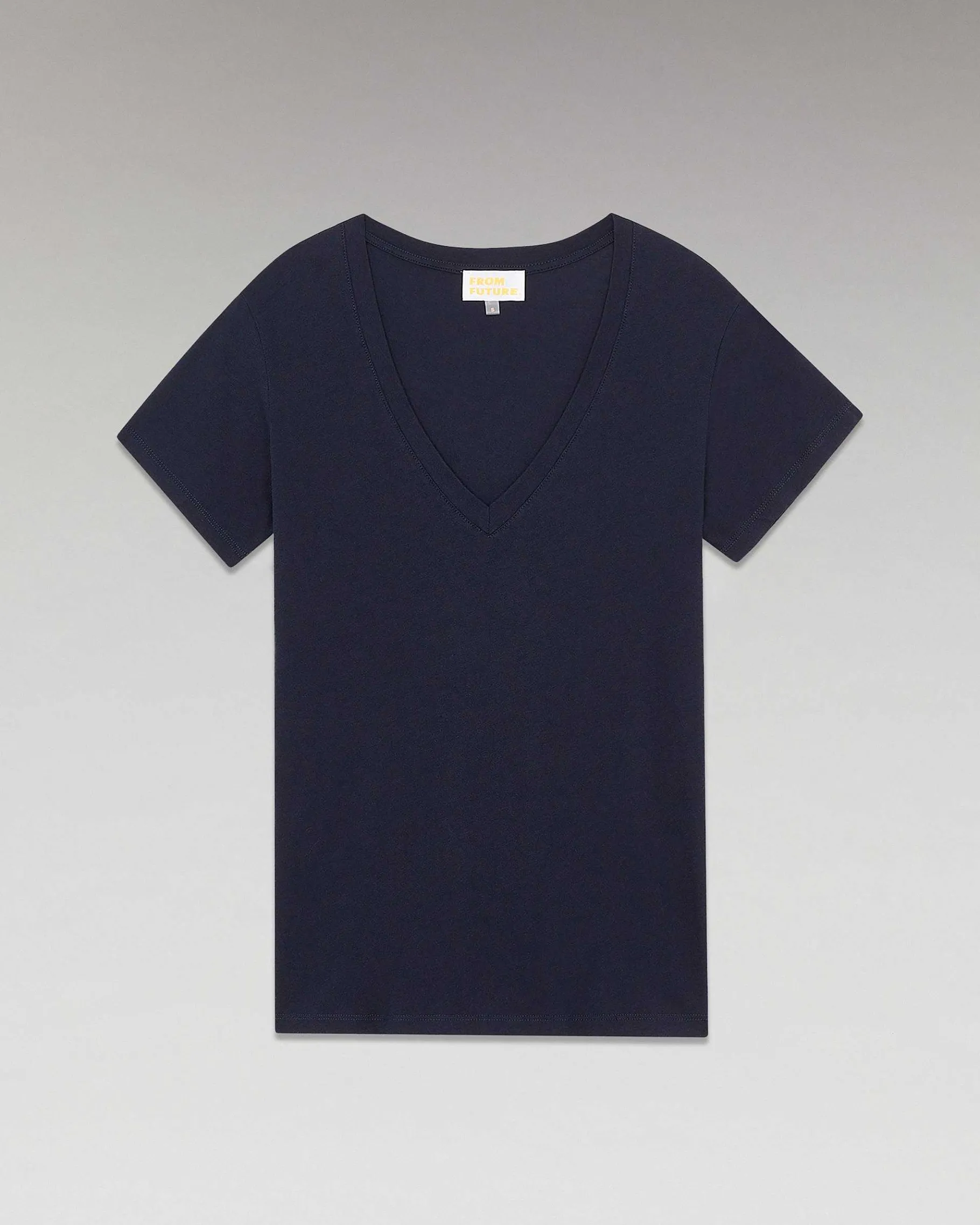 Discount FROM FUTURE T-Shirt Col V Basique Navy