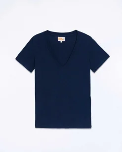 Clearance FROM FUTURE T-Shirt Col V Supima Navy