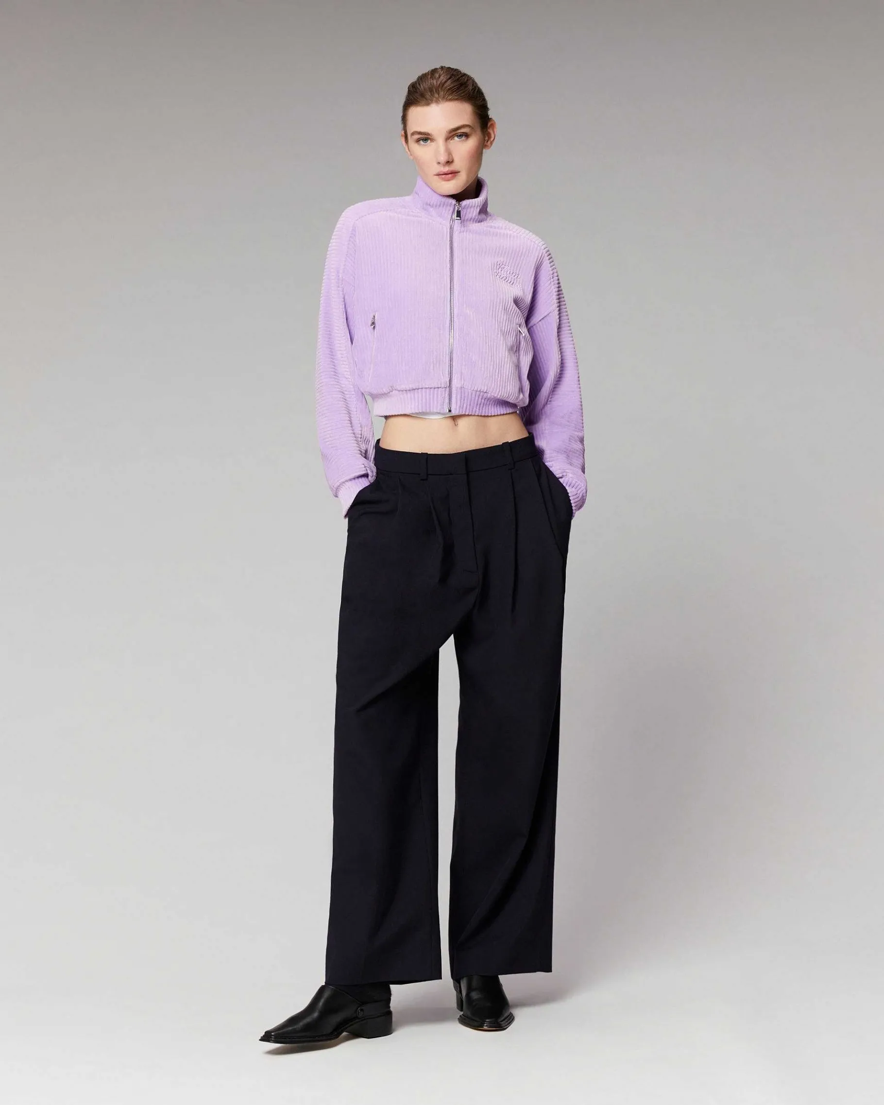 Hot FROM FUTURE Veste Courte Velours Holiday Lilac