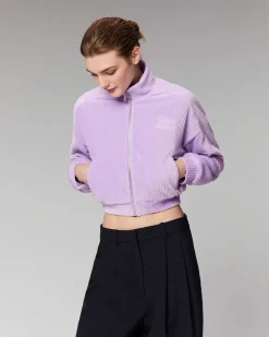 Hot FROM FUTURE Veste Courte Velours Holiday Lilac