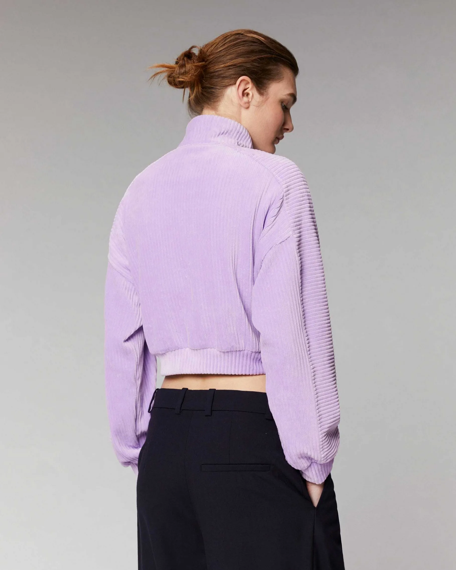 Hot FROM FUTURE Veste Courte Velours Holiday Lilac