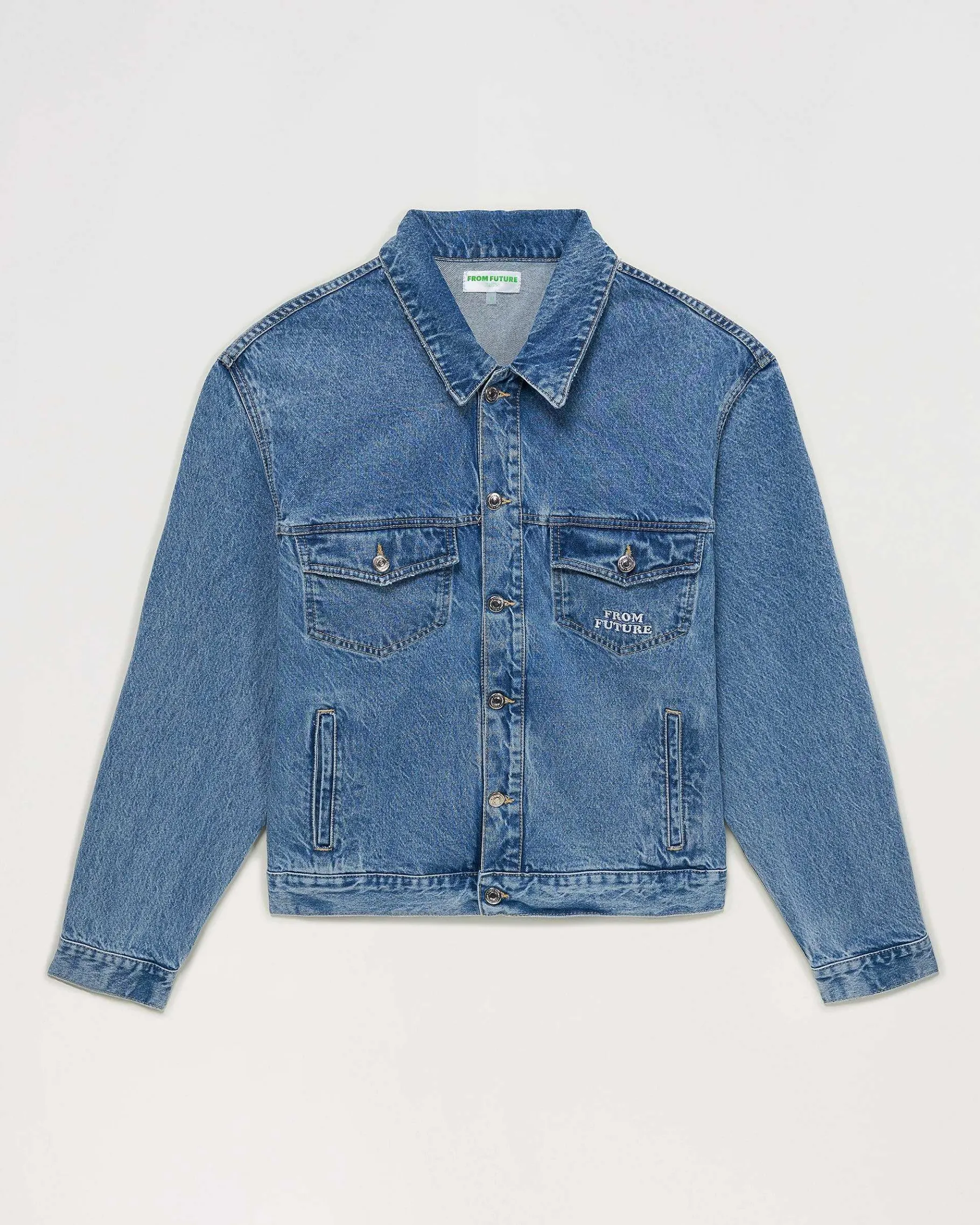 Hot FROM FUTURE Veste Jean Bleu Fonce