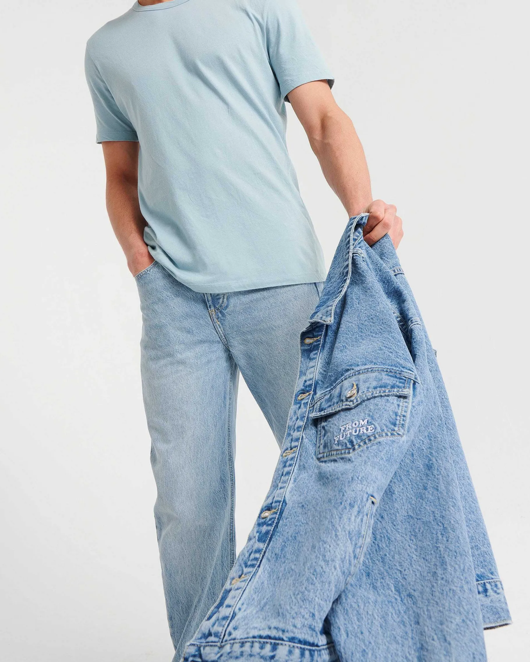 Clearance FROM FUTURE Veste Jean Light Blue